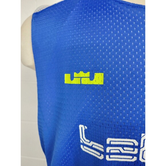 Nike Lebron James EYBL Reversible Basketball Jersey White Blue‎ XXLT - Picture 4 of 13